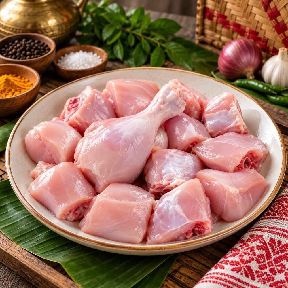Fresh Chicken Curry Cut (Without Skin) (Without Neck)