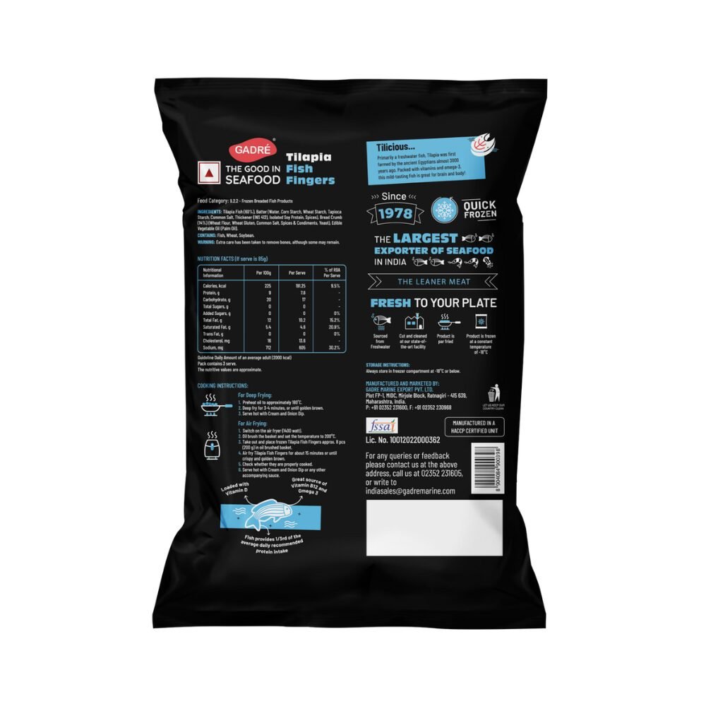Gadre Fish Fingers, 200 g (Tilapia)