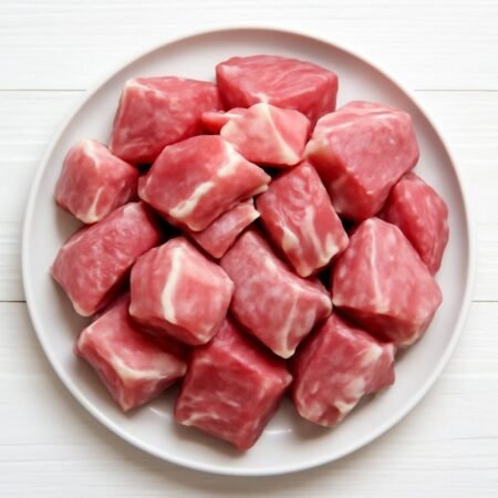 Fresh Pork Red Meat Only Curry Cut (With Bones)
