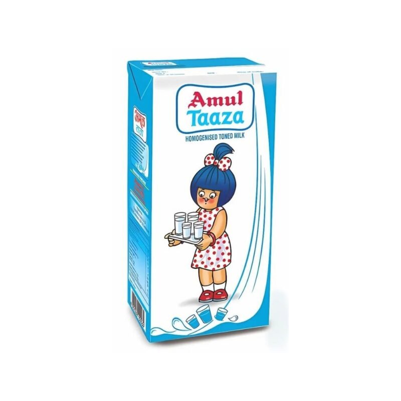 Amul Taaza Homogenised Toned Milk, 1 L