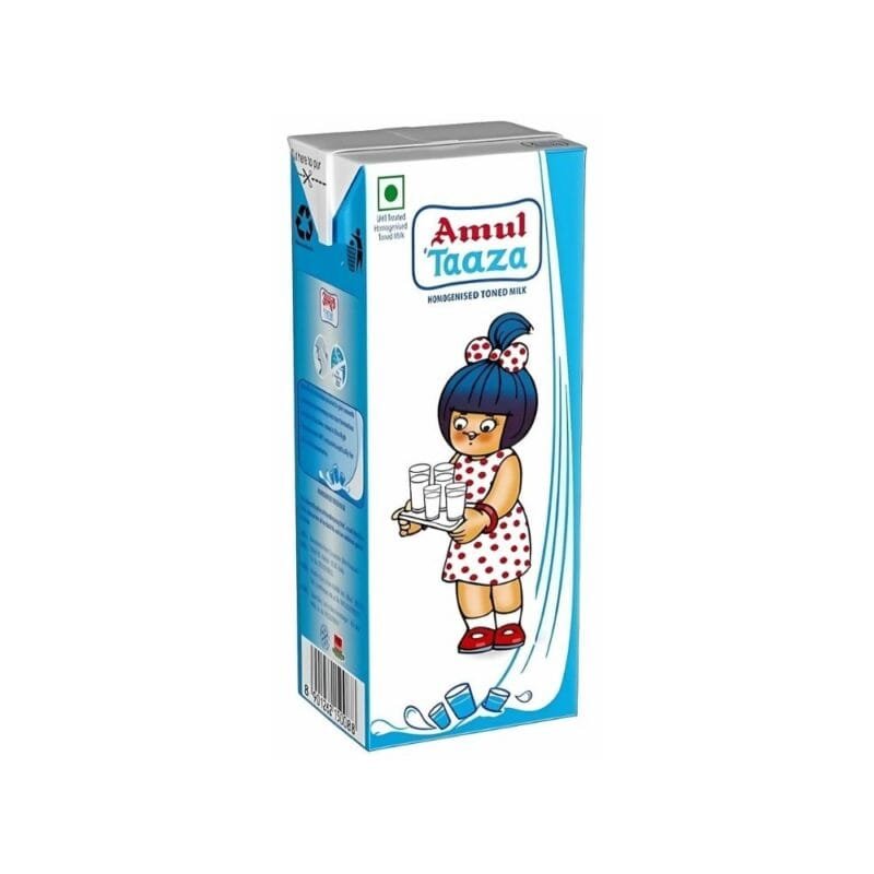 Amul Taaza Homogenised Toned Milk, 200 ml