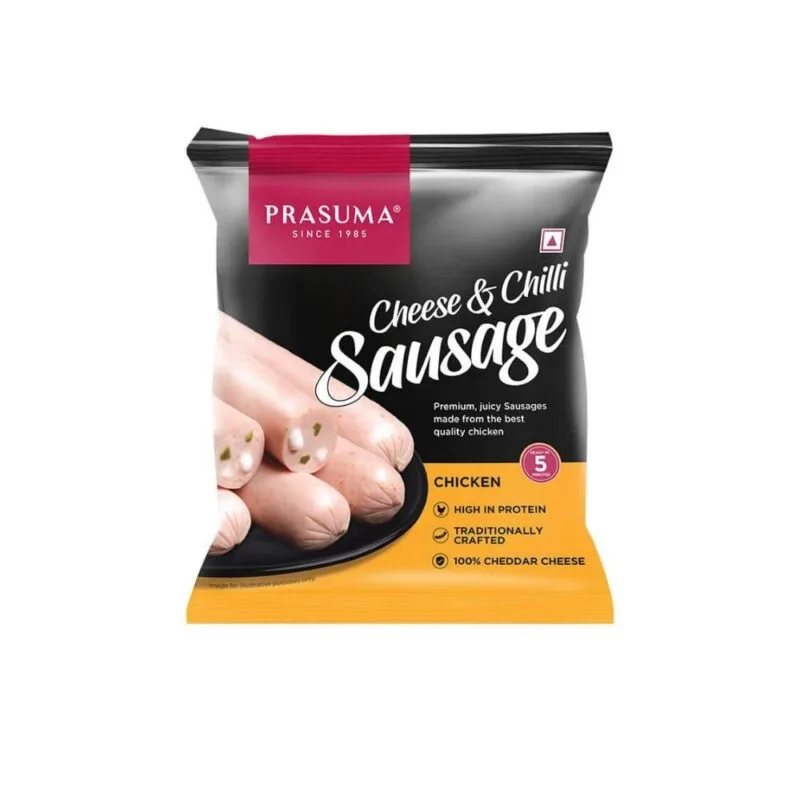 Prasuma Chicken Cheese & Chilli Sausage, 250 g