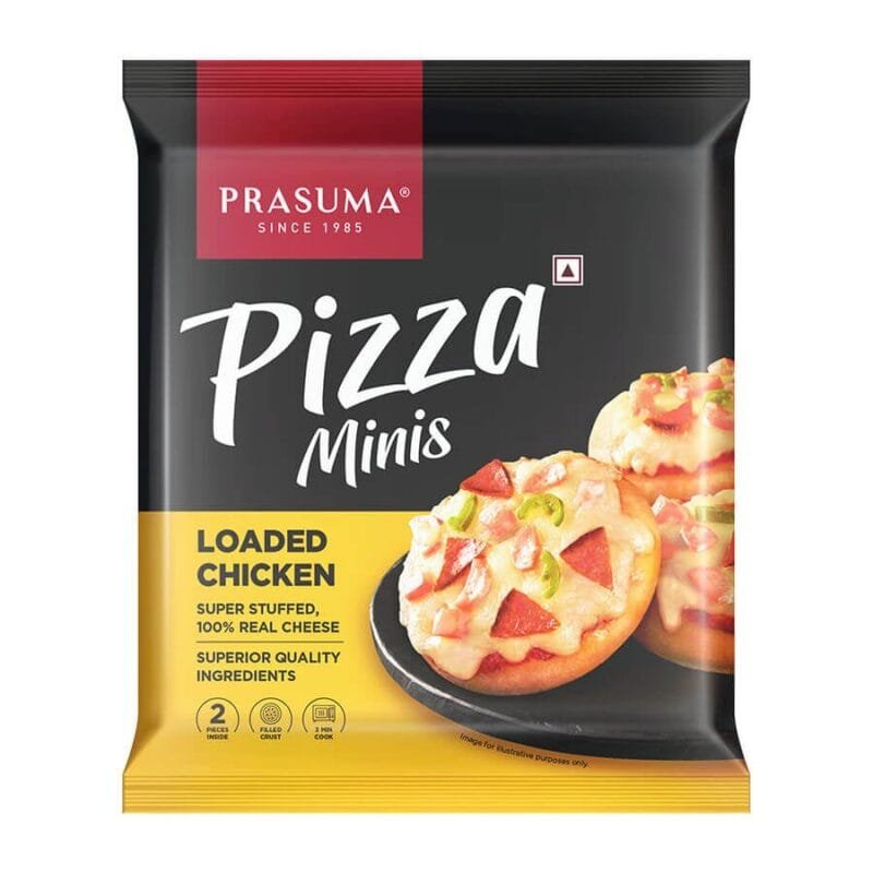 Prasuma Loaded Chicken Pizza Minis, 2 Pieces