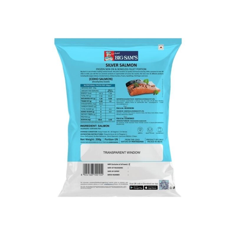 Big Sam's Silver Salmon Fillet (Coho Salmon), 200 g - Image 2
