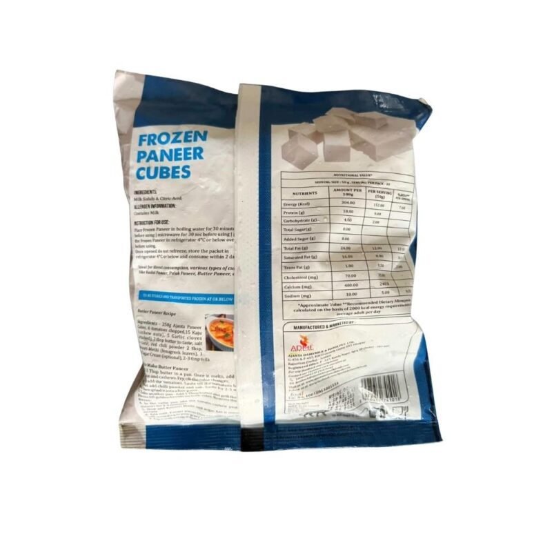 Ajanta Frozen Paneer Cubes, 200 g - Image 2