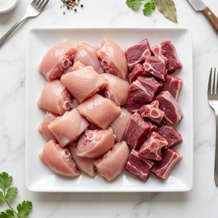 Fresh Chicken Thigh & Mutton Curry Cut Combo