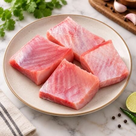 Local Katla/Bhokua/Bahu Fish Peti (Belly) Only Pieces, 3-4 Kg Size, Without Head