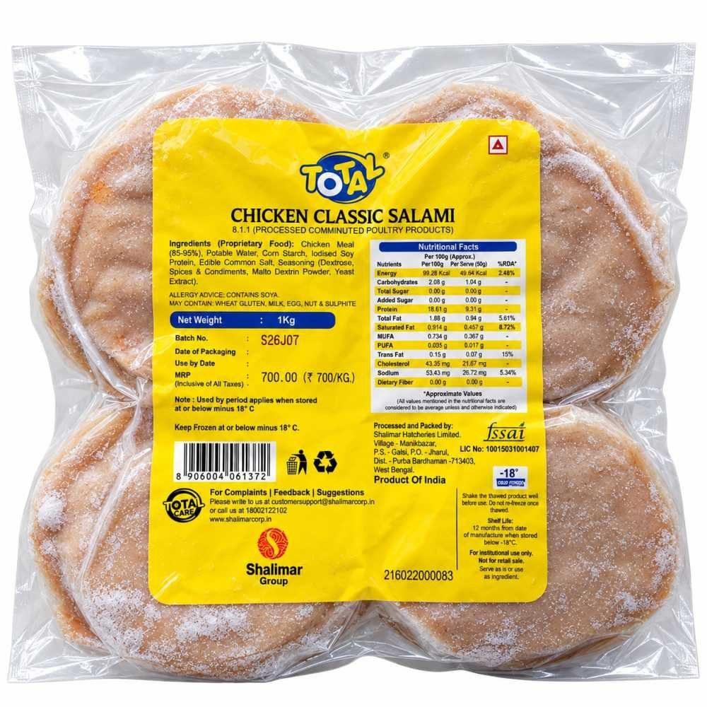 Total Chicken Classic Salami, 1 Kg Value Pack